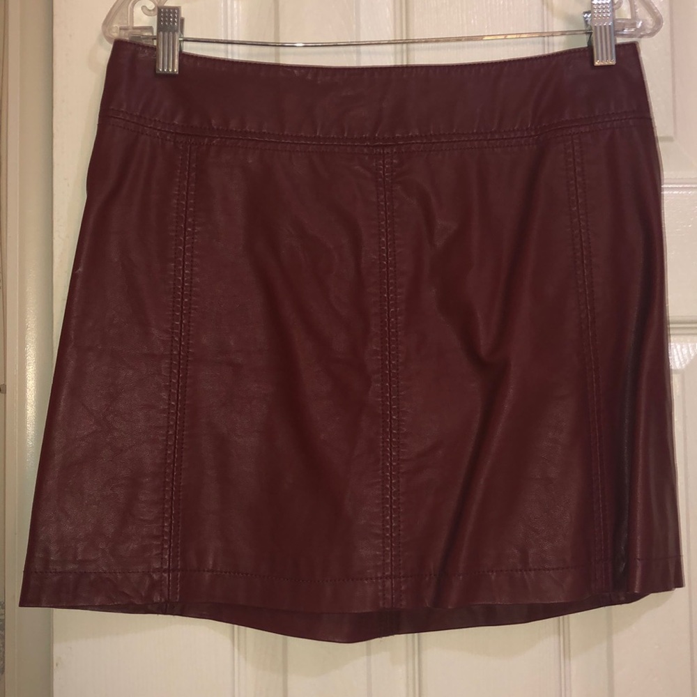 Free People Mini Faux Leather Skirt